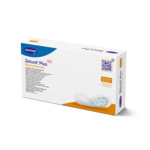 ZETUVIT Plus Silicone Border oval 12x23 cm